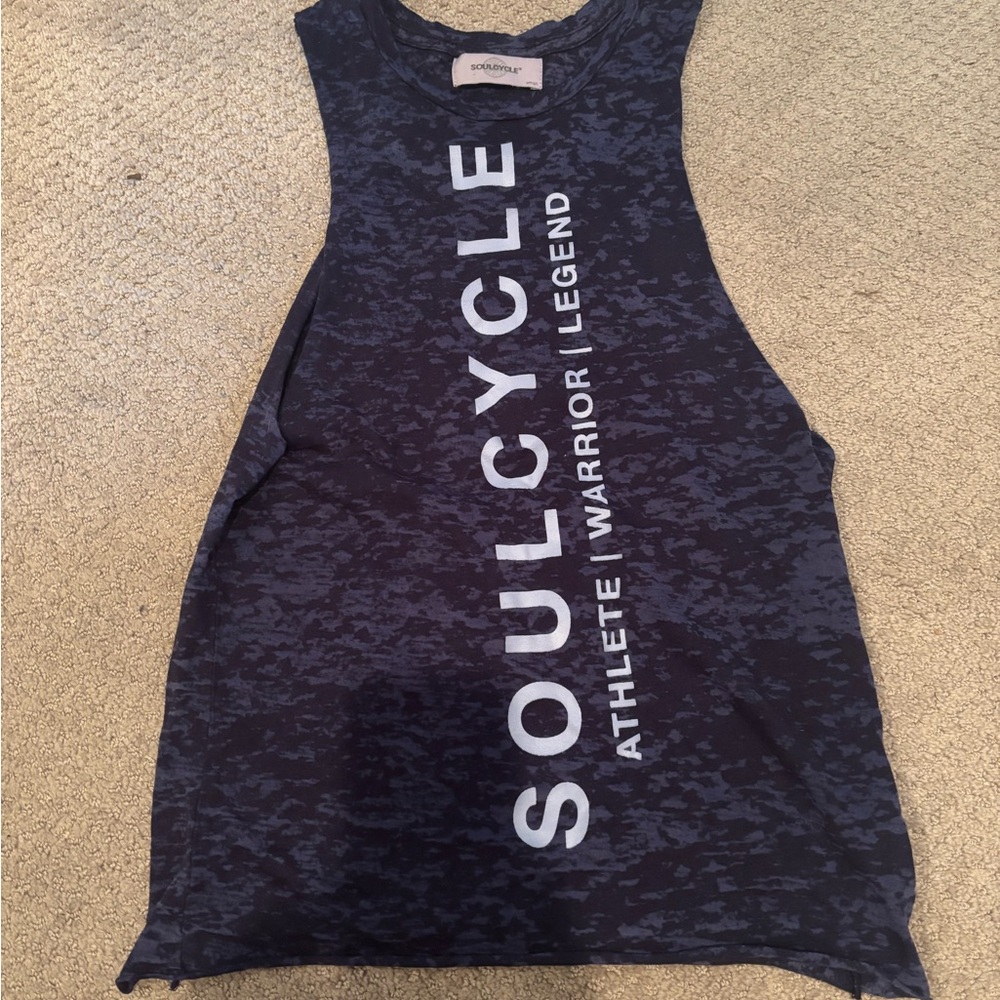 SoulCycle Navy Sleeveless Tank with White Lettering